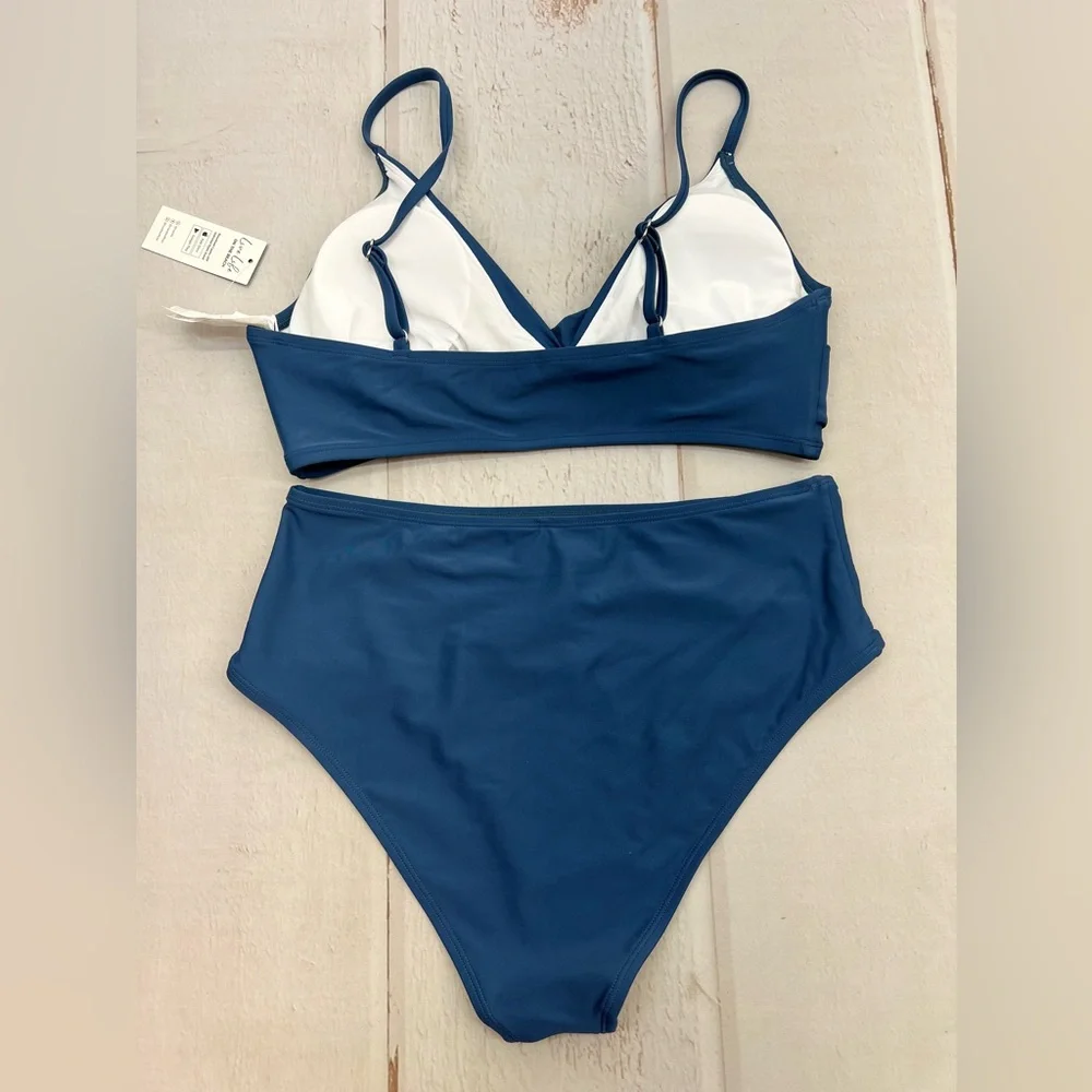NWT Women's Twist High-Waist Bikini‎ Sets Swimsuit SIZE LARGE